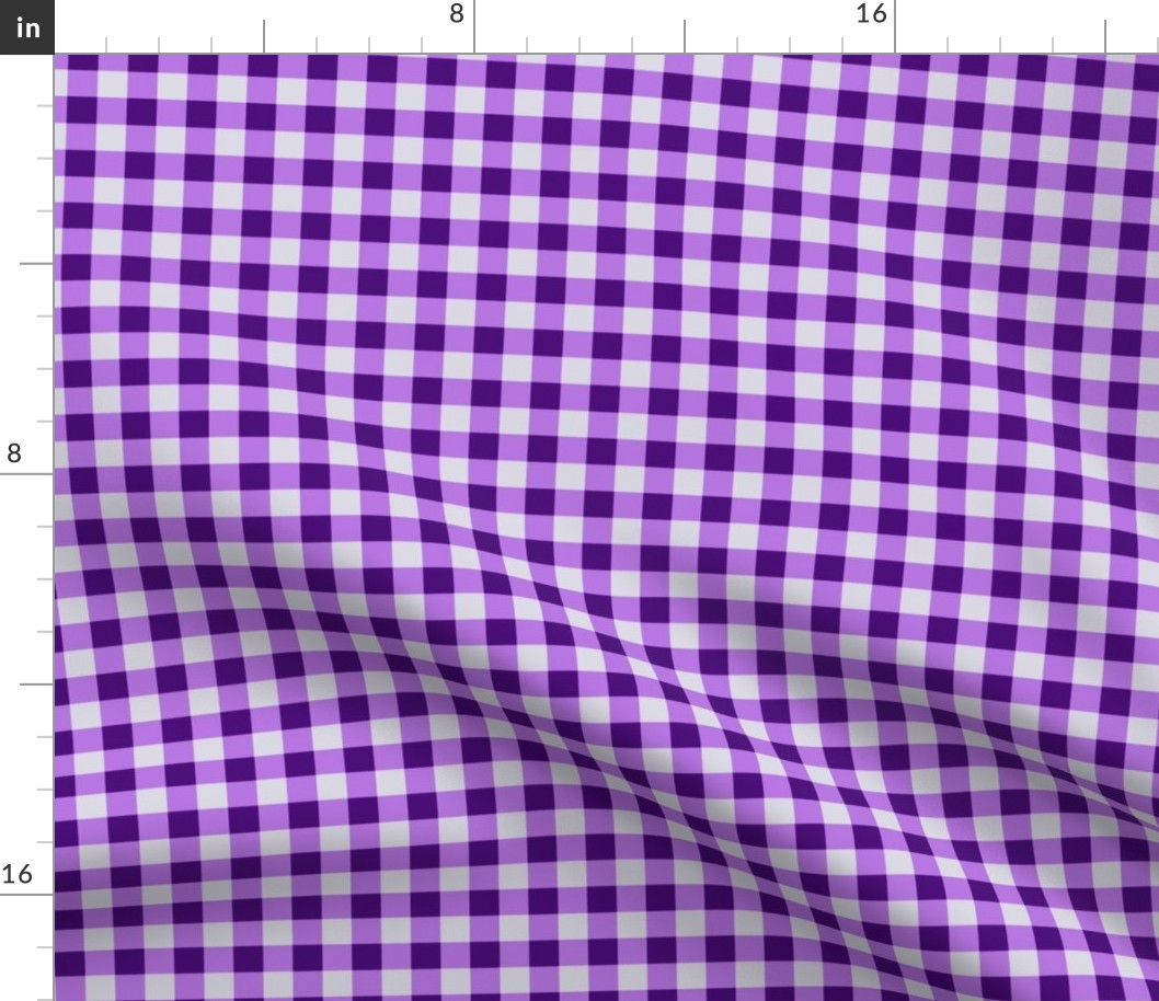 Purple Gingham Checks, Country Prim