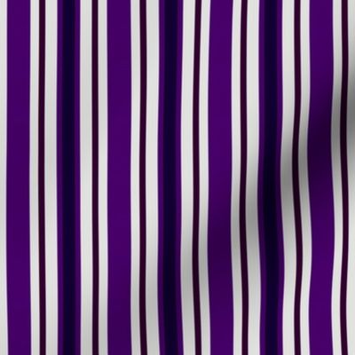 Country Prim Ticking Stripes in Purple