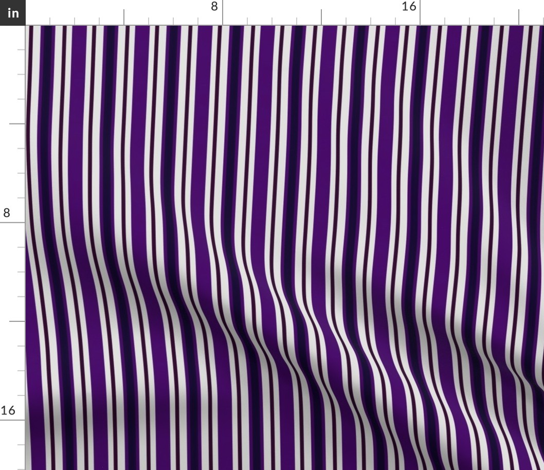 Country Prim Ticking Stripes in Purple