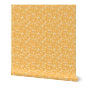 Gold and white floral ditsy