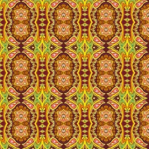 It Might as Well Be Spring (art nouveau tinged floral vertical stripe)