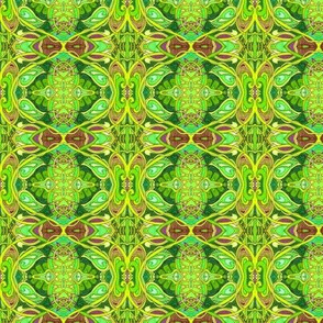 Psychedelic Gardens (a twisting vines abstract in green)