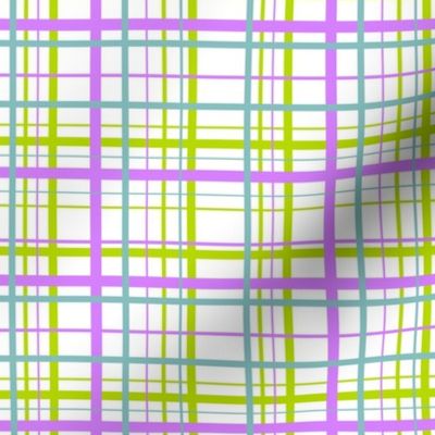 Plaid for funky ribbons - white