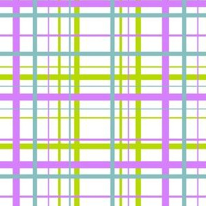Plaid for funky ribbons - white