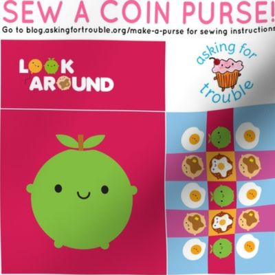 Kawaii Apple Coin Purse - Cut & Sew Pattern