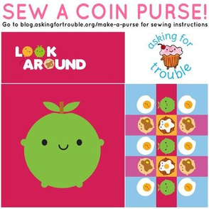 Kawaii Apple Coin Purse - Cut & Sew Pattern