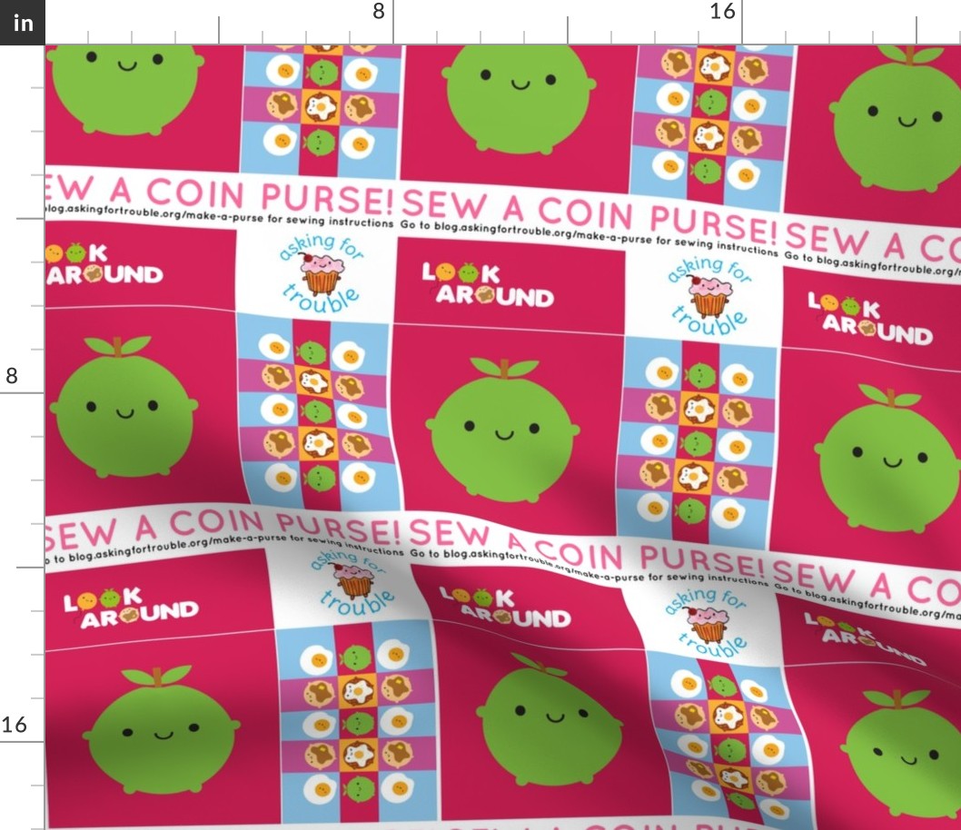 Kawaii Apple Coin Purse - Cut & Sew Pattern