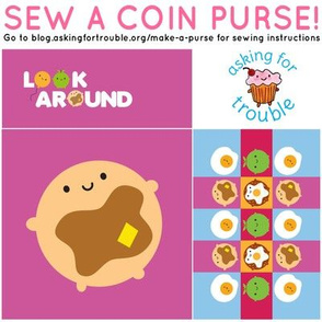 Kawaii Pancake Coin Purse - Cut & Sew Pattern
