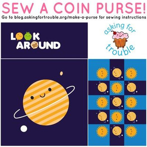 Kawaii Planet Coin Purse - Cut & Sew Pattern