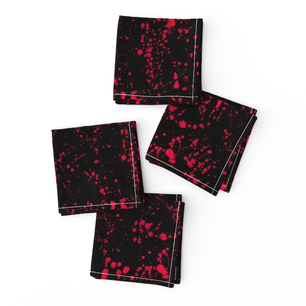 Inverted Red Ink Splatter