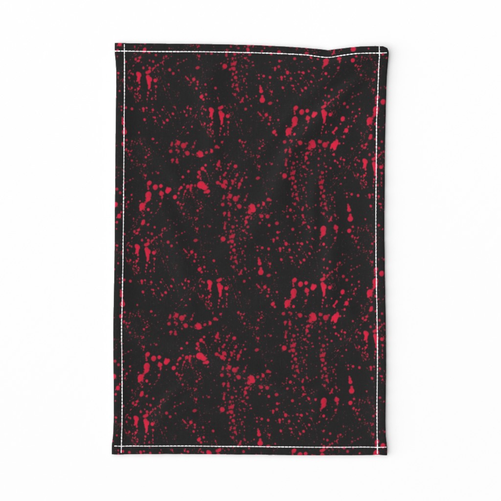 Inverted Red Ink Splatter
