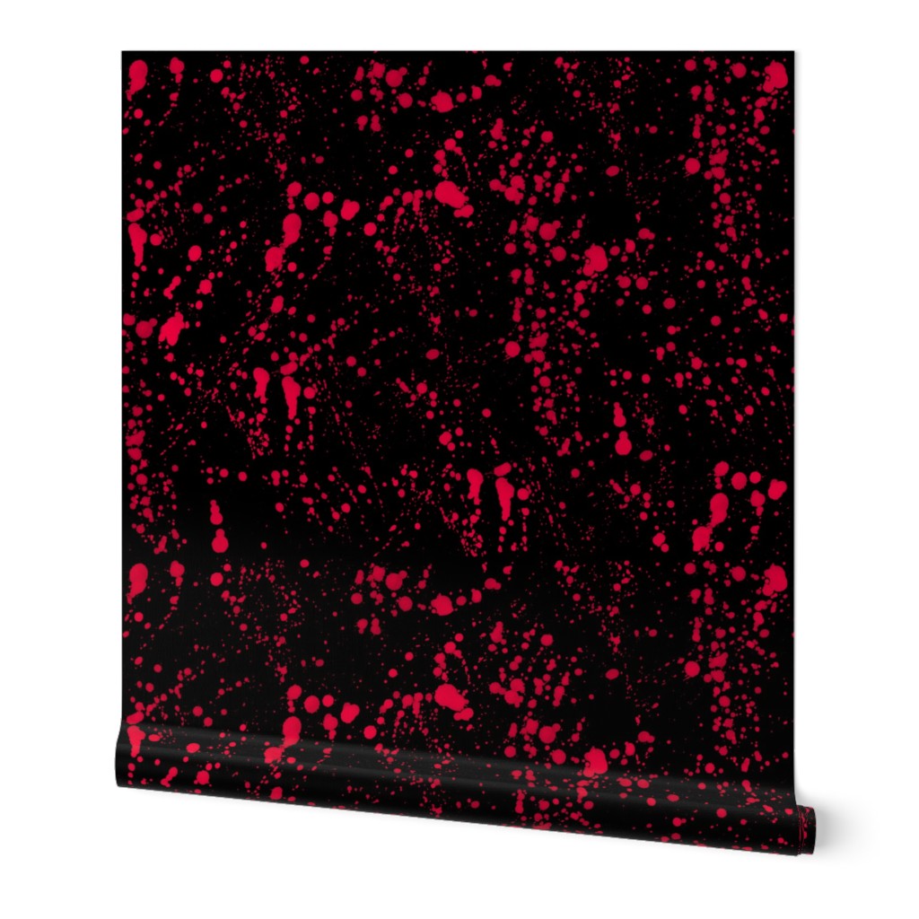 Inverted Red Ink Splatter