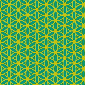 Flower of Life - Teal Lime