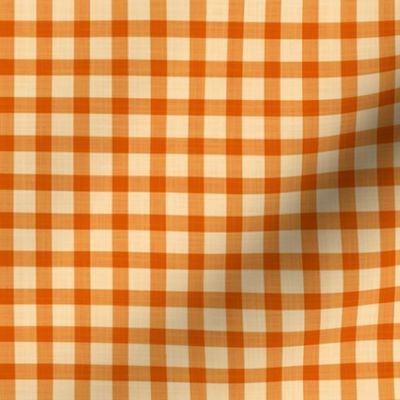 S Buffalo Check Linen Look Gingham Weave Wild West Farmhouse Cabin Caramel