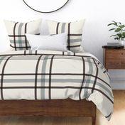 Cabin Plaid 02 - Creamy White / French Grey Blue / Purple Brown - textured