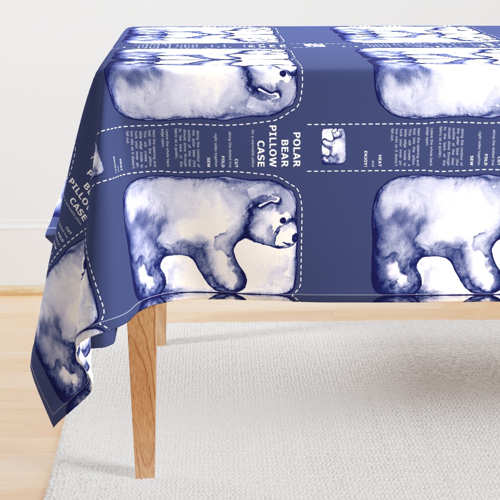 polar bear cut and sew pillow case