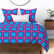 XSmall Scale - Vivid Blue and Pink Radiant Squares