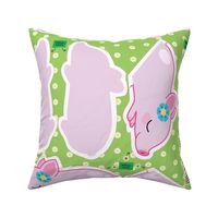 Kawaii piglet warmable pillow and cover