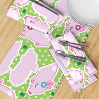 Kawaii piglet warmable pillow and cover