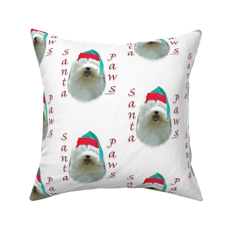 Old English Sheepdog Santa Paws