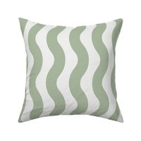 Sage Green and White Field Waves 2