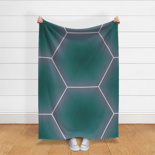 Large Scale - Color Gradient in Honeycomb - Emerald