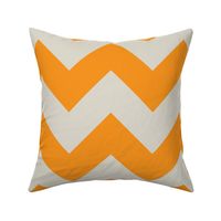 orange and ecru chevron