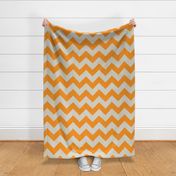 orange and ecru chevron