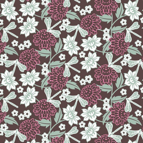 Japanese large floral dark