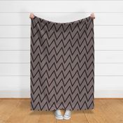 Large Scale Chevron Cinnamon Slate & Black - 2025 Color of the Year