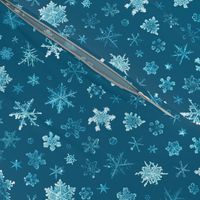 photographic snowflakes on cyan (large snowflakes)