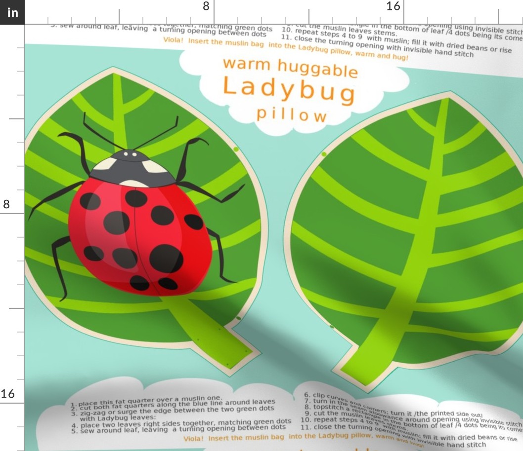 Ladybug Warm Huggable Pillow