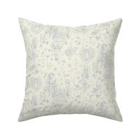 Mermaid Toile Blue And Cream Small