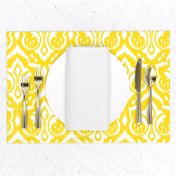 Sunshine Damask - Nursery Yellow