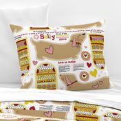 Sally the dachshund pillow with sleeping bag fat  quarter