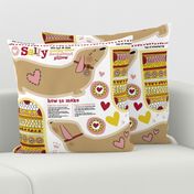 Sally the dachshund pillow with sleeping bag fat  quarter