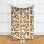 Sally the dachshund pillow with sleeping bag fat  quarter