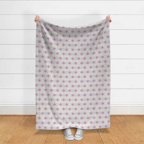 Scandi Snowflakes grey pink