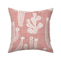 (Jumbo) Cactus Country - Rose Pink & White - Western Desert Botanical