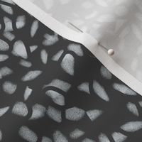 Abstract Speckles Batik Terrazzo - Ditzy Microprint Shards Black and White