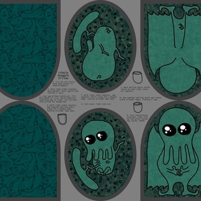 Cthulhu Snuggle Pillow with reversible slipcover