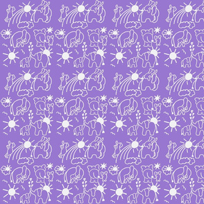 You Are My Sunshine Elephants in Lavender