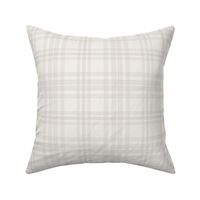 Simple cosy modern plaid in off white and light grey