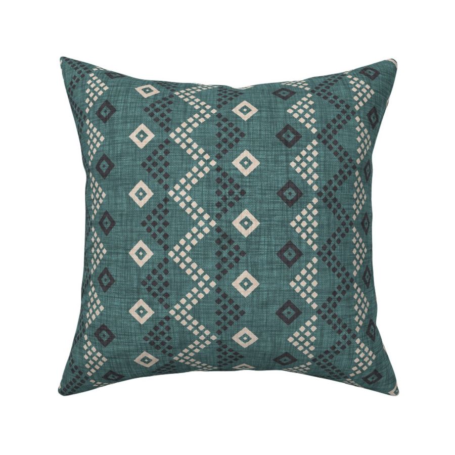 Diamondback Zigzag - Sagebrush Green - Organic Geometric Vertical Stripes