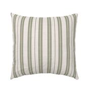 (Large) Linen Stripes with Rustic Texture - Minimalist Earthy Sage Green