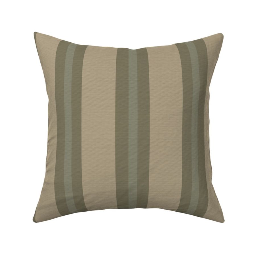 Wide and Thin Stripes - Sage Dark Green Teal - Large