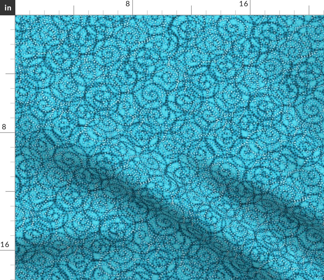 caravan swirls turquoise