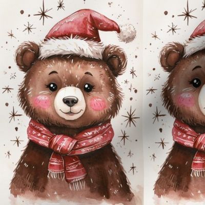 Adorable Brown Bear In Festive Attire With Cheerful Expression