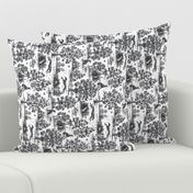 Black Greyhound Toile- running yardage repeat