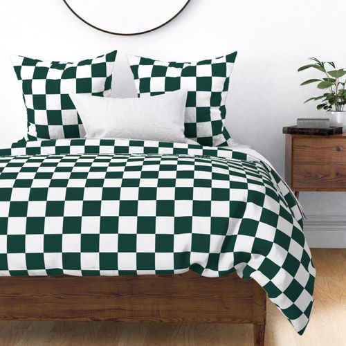 Large Team Spirit Football Checkerboard Michigan State Spartans Green